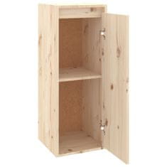 Vidaxl Stenska omarica 2 kosa 30x30x80 cm trdna borovina