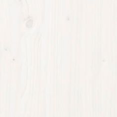 Greatstore Stojalo za zaslon bele barve (39-72)x17x43 cm trdna borovina