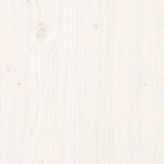Vidaxl Stojalo za zaslon bele barve (39-72)x17x43 cm trdna borovina