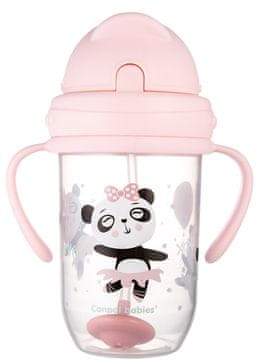 Canpol babies skodelica s slamico in utežjo EXOTIC ANIMALS, 270 ml