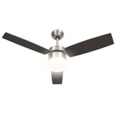 shumee Stropni ventilator z lučjo in daljincem 108 cm temno rjav