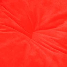 Vidaxl Pasja postelja črna in rdeča 99x89x21 cm pliš in umetno usnje