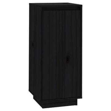 Vidaxl Omarica za čevlje črna 35x35x80 cm trdna borovina