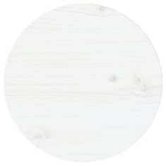 shumee Mizna plošča bela Ø30x2,5 cm trdna borovina