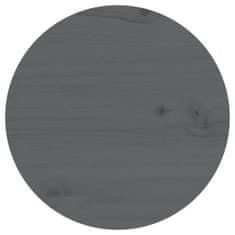 shumee Mizna plošča siva Ø30x2,5 cm trdna borovina