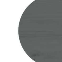 Greatstore Mizna plošča siva Ø30x2,5 cm trdna borovina