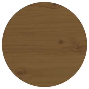 Vidaxl Mizna plošča rjava Ø30x2,5 cm trdna borovina