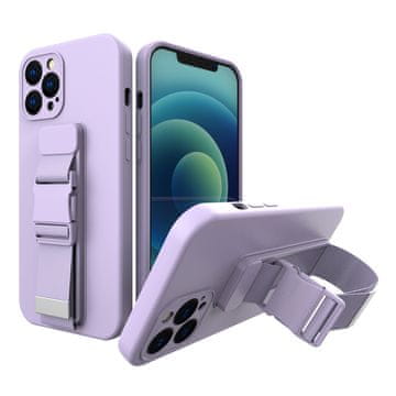 HURTEL Hurtel Gel ovitek z vrvico za iPhone 12 Pro Max vijoličen