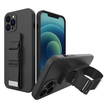 HURTEL Hurtel Gel ovitek z vrvico za iPhone 12 Pro Max črn