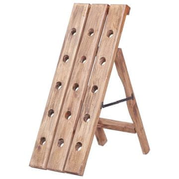 Vidaxl Stojalo za vino za 15 steklenic 26x50x70 cm trden mahagonij