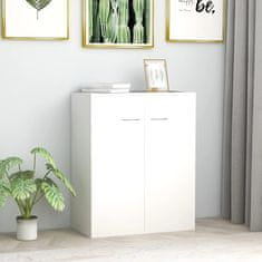 Vidaxl Komoda bela 60x30x75 cm iverna plošča