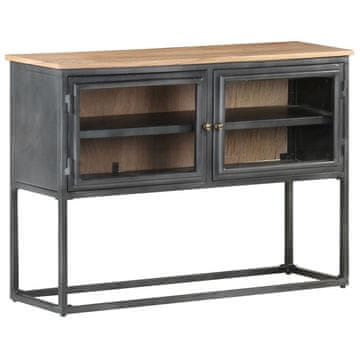 Vidaxl Komoda siva 100x30x70 cm trden akacijev les