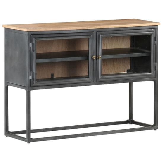 Vidaxl Komoda siva 100x30x70 cm trden akacijev les