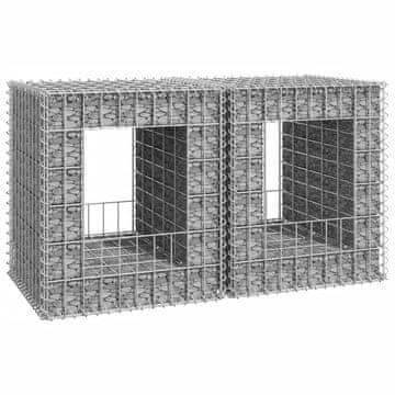 Vidaxl vidaXL Gabionski stebrički, 2 kosa, 50x50x60 cm, železo