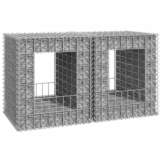 Vidaxl Gabionska košara steber 2 kosa 50x50x60 cm železo