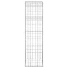 Vidaxl Gabionska košara steber 2 kosa 50x50x180 cm železo