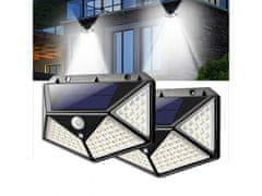 Alum online Solarna štiristranska LED osvetlitev s senzorjem gibanja