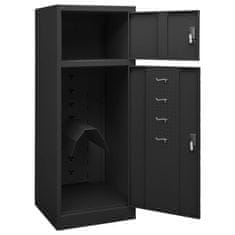 Vidaxl Omara za sedlo antracit 53x53x140 cm jeklo