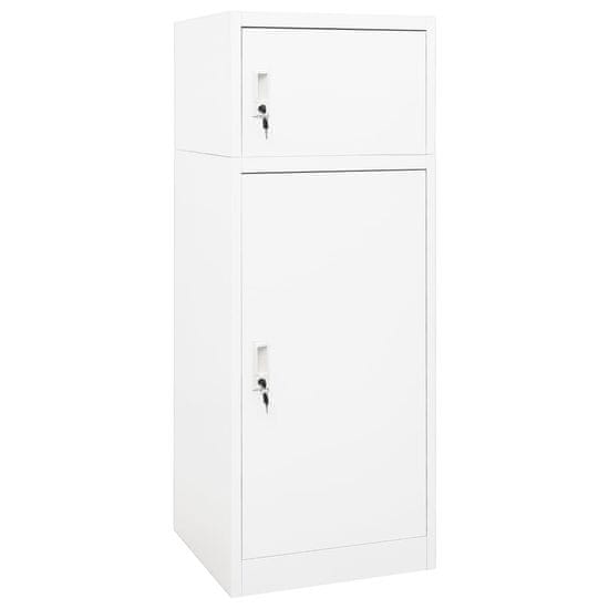 Vidaxl Omara za sedlo bela 53x53x140 cm jeklo
