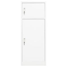 Vidaxl Omara za sedlo bela 53x53x140 cm jeklo