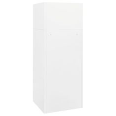 Vidaxl Omara za sedlo bela 53x53x140 cm jeklo