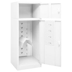 Vidaxl Omara za sedlo bela 53x53x140 cm jeklo