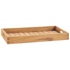 Vidaxl Servirni pladenj 60x35 cm trdna tikovina