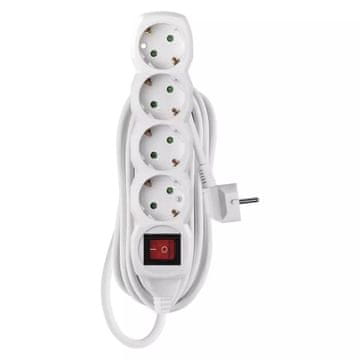 Emos podaljšek 4 V, 5 m, 1.5 mm Schuko, stikalo