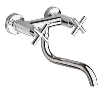 SAPHO AXIA elegantna stenska pipa - kromirana, medeninasta z modernim dizajnom za kuhinjo in kopalnico