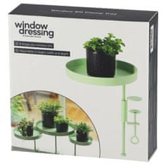 Greatstore Esschert Design Pladenj za rastline z nosilcem, okrogel, zelen, M