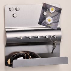 shumee HI Nosilec ključev s ploščico, srebrn, 25x24x6,5 cm