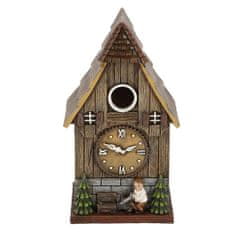 Vidaxl Esschert Design Ptičja hišica v obliki ure s kukavico