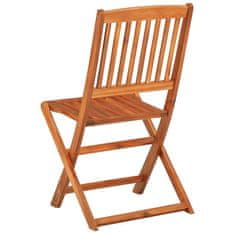 Vidaxl Vrtna jedilna garnitura 11-delna 220x90x75cm trden akacijev les