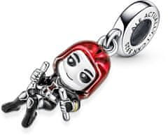 Pandora Dizajnerski srebrni obesek Marvel Black Widow 790785C01