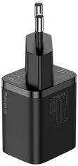 BASEUS Si Type-C polnilec, adapter, 20 W, črn (CCSUP-C01)
