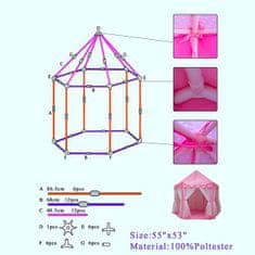 Alum online Otroški šotor Princess 140cm - roza