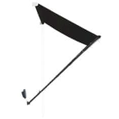 Vidaxl Zložljiva tenda z LED lučmi 300x150 cm antracitna