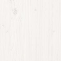 Vidaxl Posteljni okvir bel iz trdnega lesa 150x200 cm 5FT