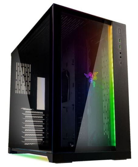 Lian Li O11Dynamic Razer Edition računalniško ohišje, Midi-Tower, ATX, črno (PC-O11DRE)