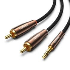 Ugreen AV170 avdio kabel 3.5 mm jack / 2x RCA 3m, črna