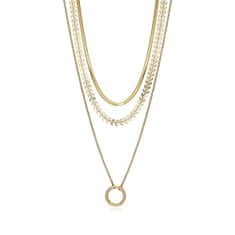 Viceroy Elegantna pozlačena ogrlica iz jekla 75309C01012