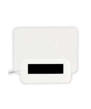 Zaparevrov LED budilka s tablo s sporočili, bela