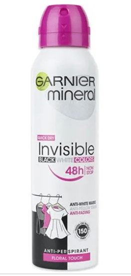 Garnier dezodorant Mineral Invisible Black, White&Colors, 150 ml