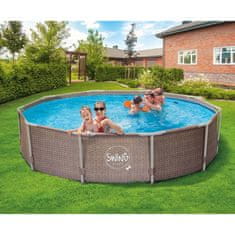 AZURO Bazen ROUND WICKER s kovinsko konstrukcijo 3.66 x 0.91 m