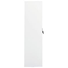 Vidaxl Garderobna omara bela 80x50x180 cm jeklo