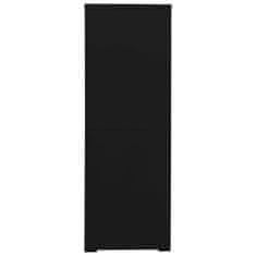 Greatstore Arhivska omarica črna 90x46x134 cm jeklo