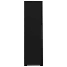 Greatstore Arhivska omarica črna 90x46x164 cm jeklo