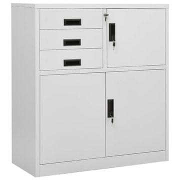 Vidaxl vidaXL Pisarniška omara svetlo siva 90x40x102 cm jeklo