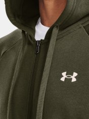 Under Armour Pulover UA Rival Cotton FZ Hoodie-GRN M