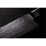 G21 Komplet nožev Damascus Premium v bambusovem bloku, škatla, 3 kosi + brusilni kamen
